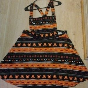 Disney Halloween stripe mickey overall dress